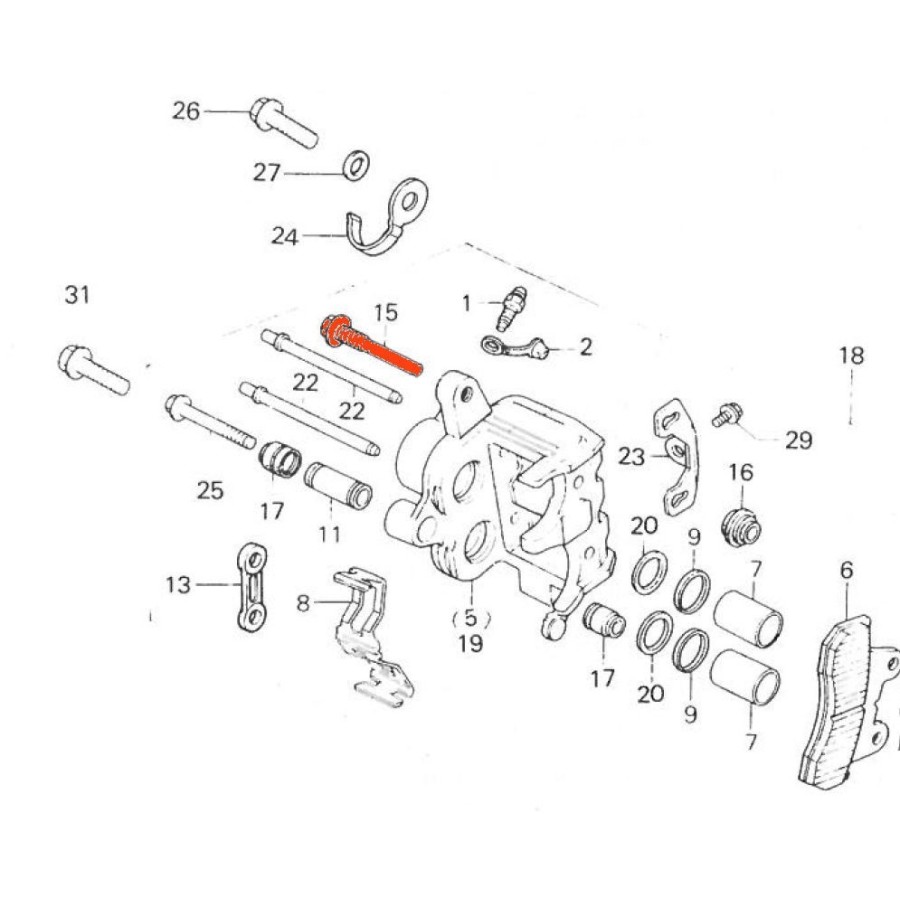 Frein - Etrier - Vis de fixation - M10 - (x1)  45131-MA3-006