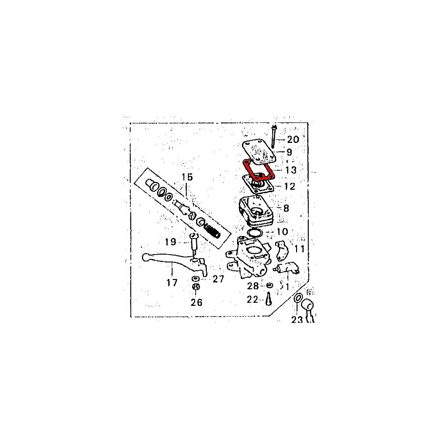 Frein - Maitre cylindre Avant - 4 vis - Plaque de diaphragme  45521...