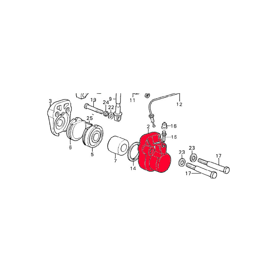 Frein - Etrier - support piston - ø42.90 - CB750F1 - CB750K7 45101-...