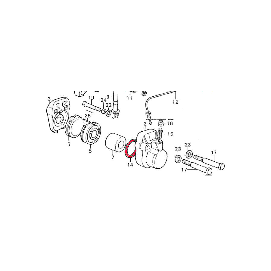 Frein - Etrier - Joint de piston - ø 42.80 - CB750 F1 - CB750 K7 45...