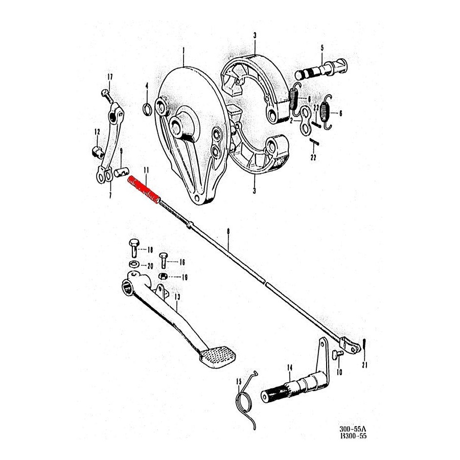 Frein - Ressort de tige de renvoi de roue 95014-731-000