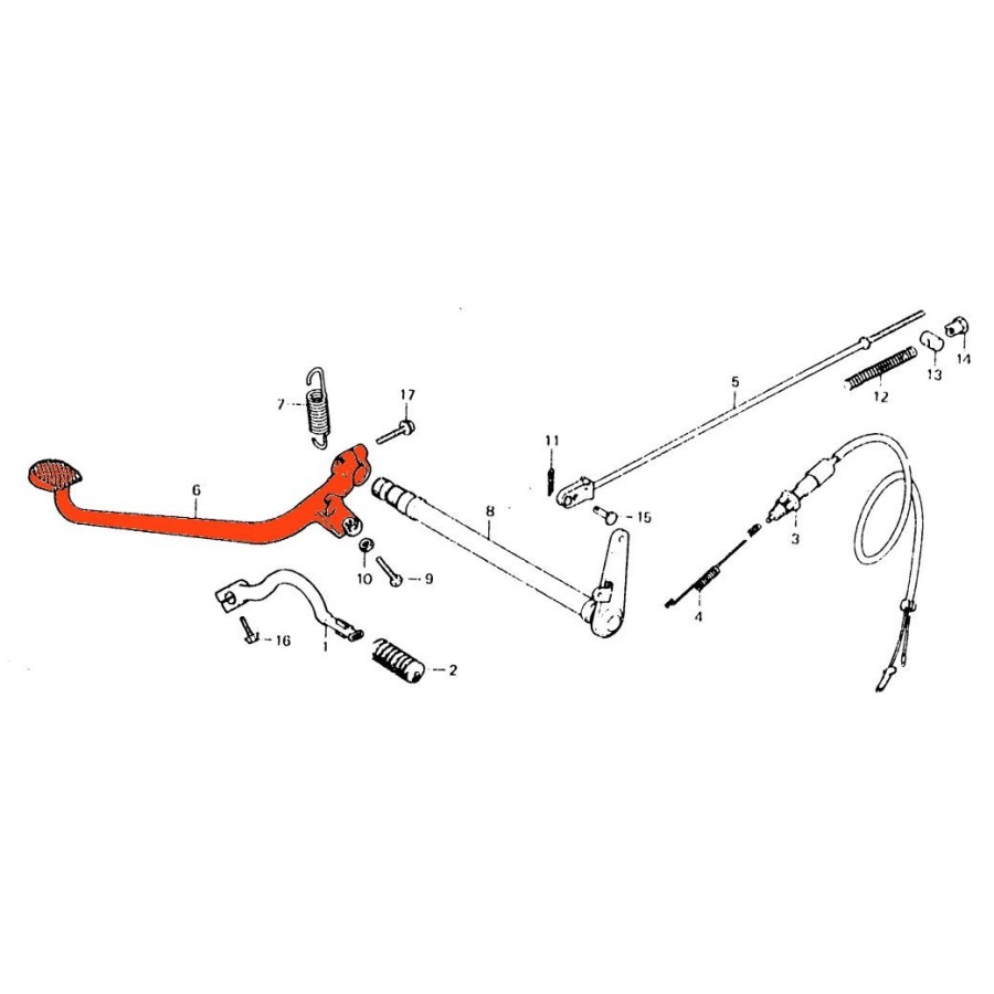 Pedale de Frein - CX500 -  46500-415-000