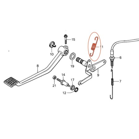 Frein - Arriere - ressort de rappel - CBX1000 - XR600 - ... - .... ...