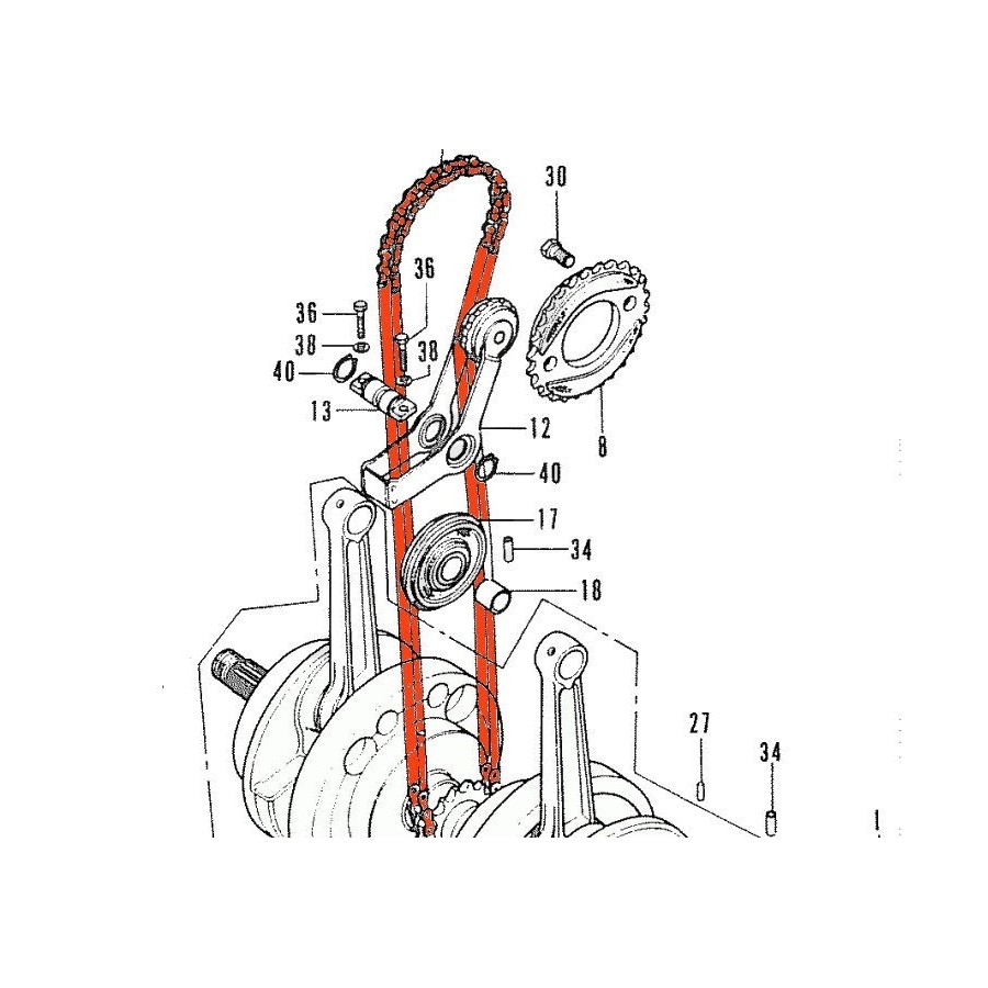 Distribution - Chaine - 219T - 86 maillons - Fermée - CB200 - 14410...