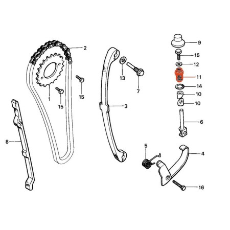 Moteur - Distribution - Vis speciale - (x1) - CB125 ... - ... - XL1...