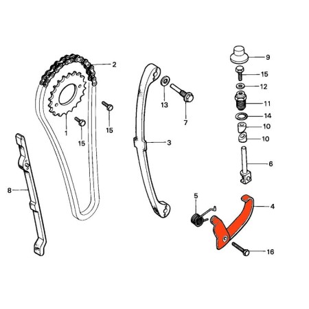 Moteur - Distribution - Bras - levier compensé - CB125 ... - ... - ...