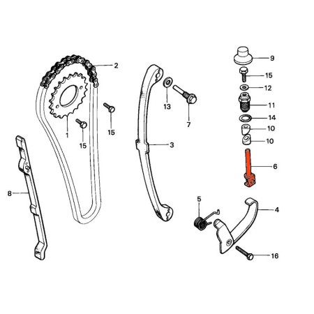 Moteur - Distribution - Poussoir - CB125 ... - ... - XL125 ... 1452...