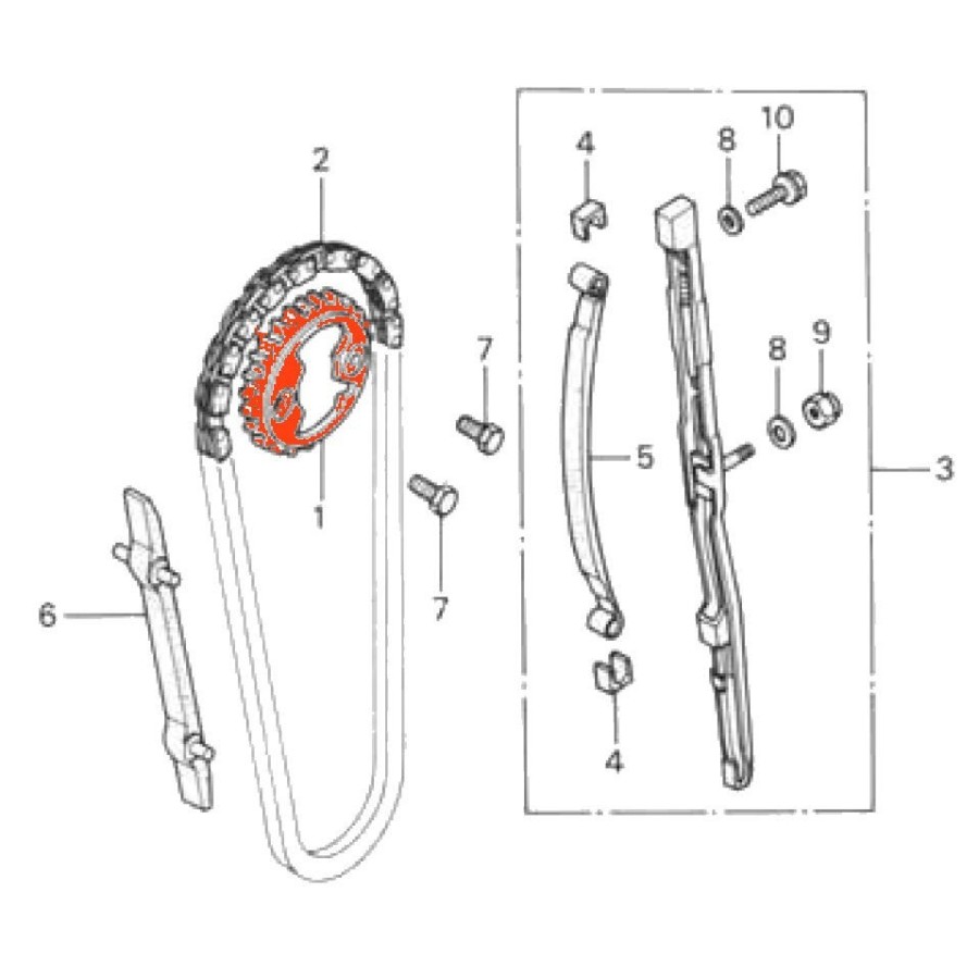 Distribution - Pignon de chaine - CB650 - RC03 14321-426-000