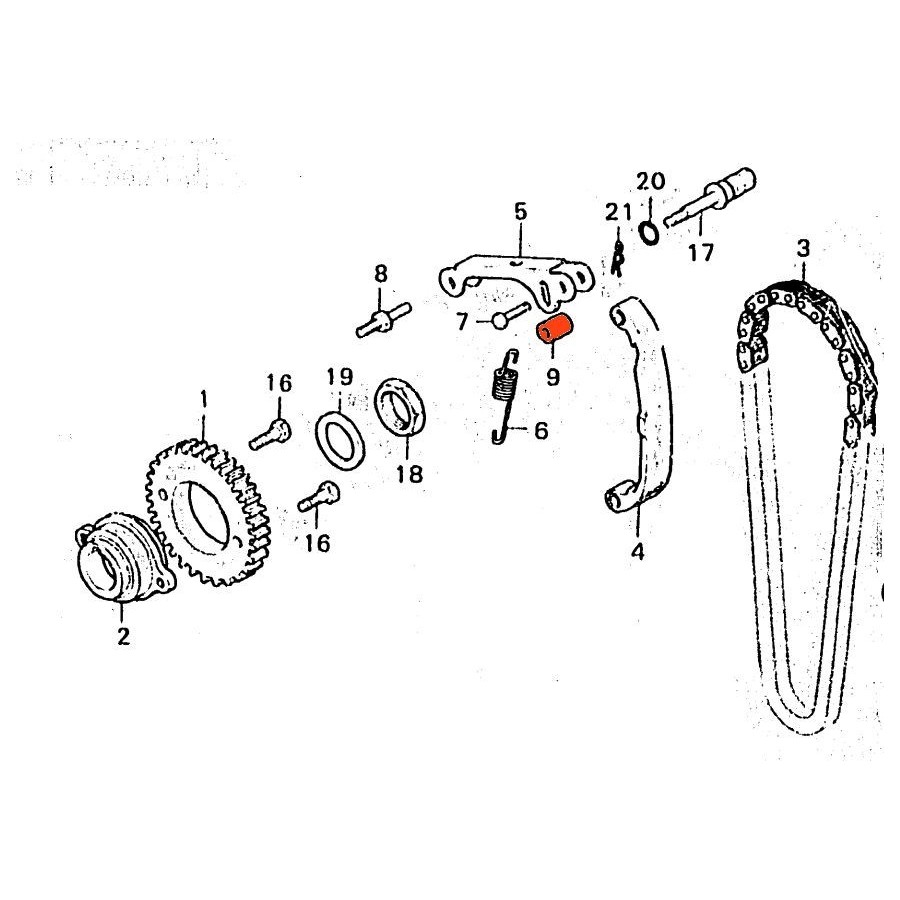 Distribution - Entretoise 7x13.2mm - CX400 - CX500 - GL500 14539-41...