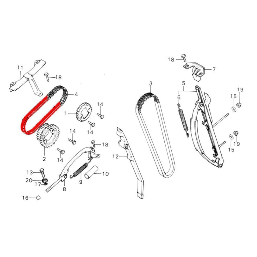 Distribution - Chaine - 82RH2015 - 82 maillons - Ouverte - CB750-CB...