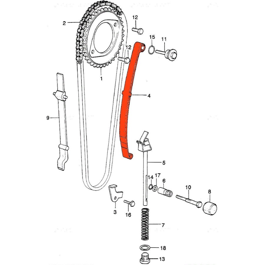 Distribution - Patin Tendeur de Chaine - XL250K 14500-329-003