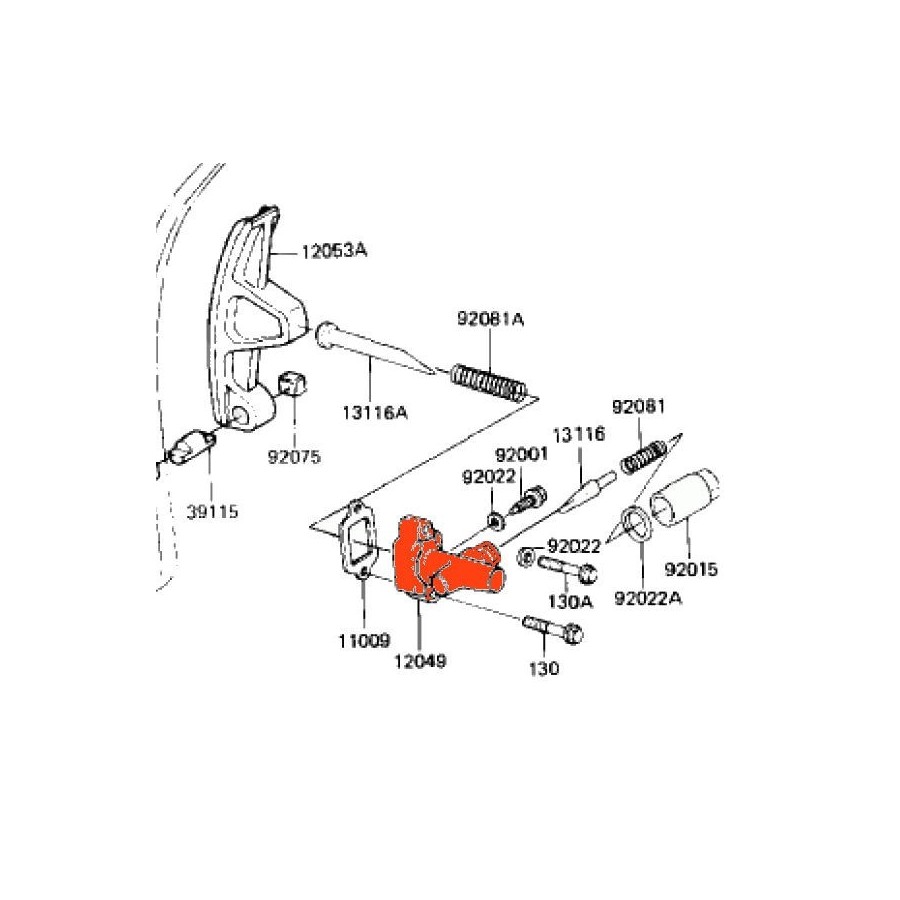 Distribution - Support Poussoir Tendeur - Guide "B" - 12049-1015 - ...