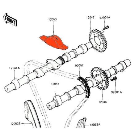 Distribution - Patin Tendeur - Superieur - 12053-1038 - KZ750....ZR...