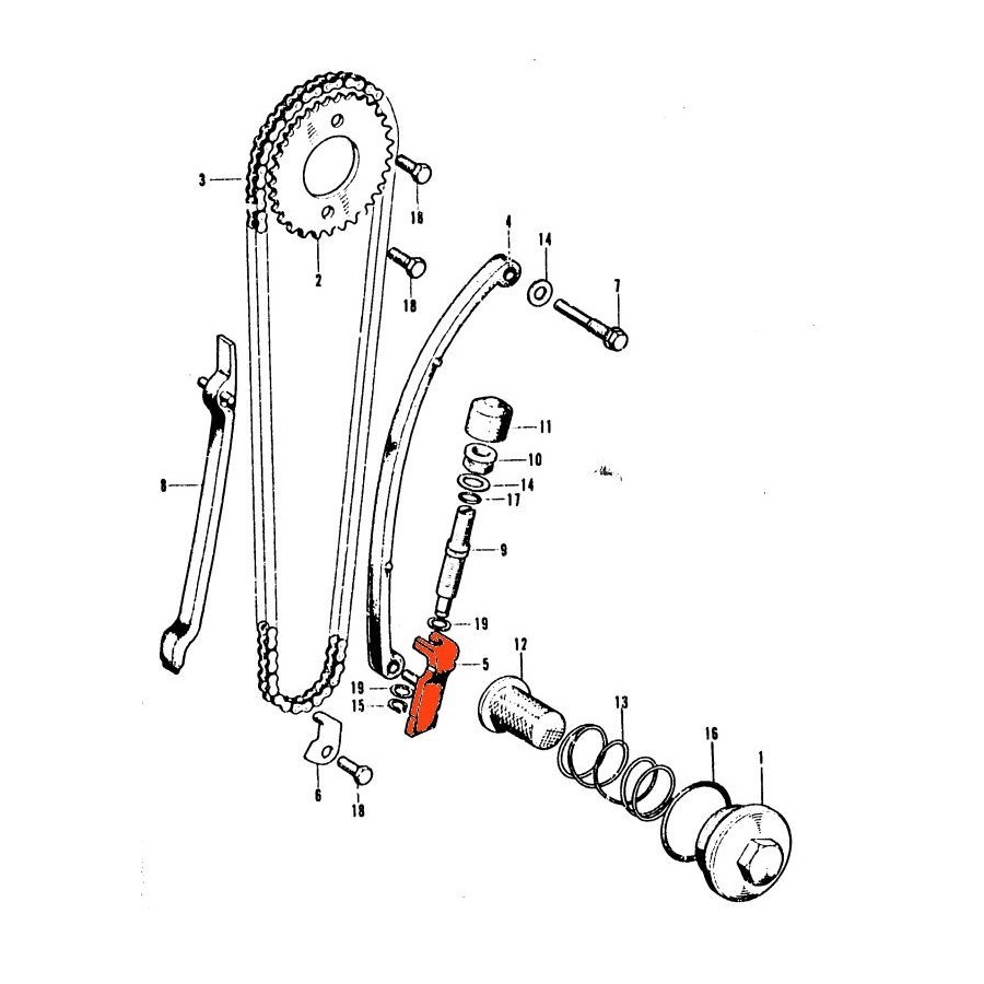 Distribution - Support de fixation - tendeur  14510-355-000