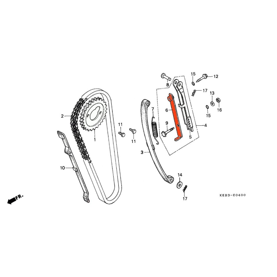 Distribution - Support de tendeur - CA125 14510-399-010