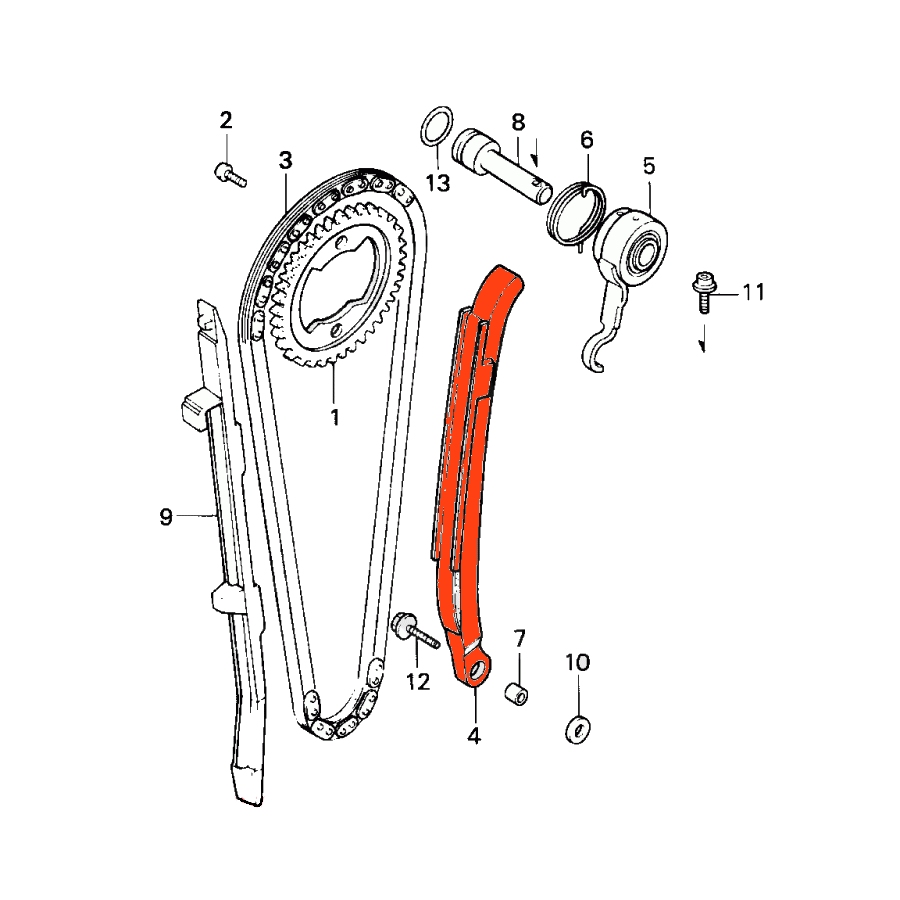 Distribution - Tendeur de Chaine - NX650 (88-89) - XR600 14511-MN9-003