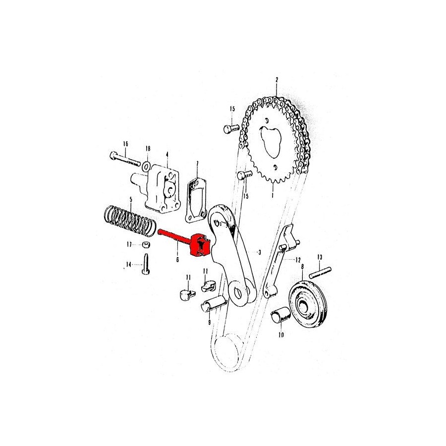 Distribution - Poussoir de tendeur - CB750K - four K0-7 14550-300-020