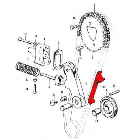 Distribution - Guide de chaine - CB250K - CB350K - CB750 K0-K1 1461...