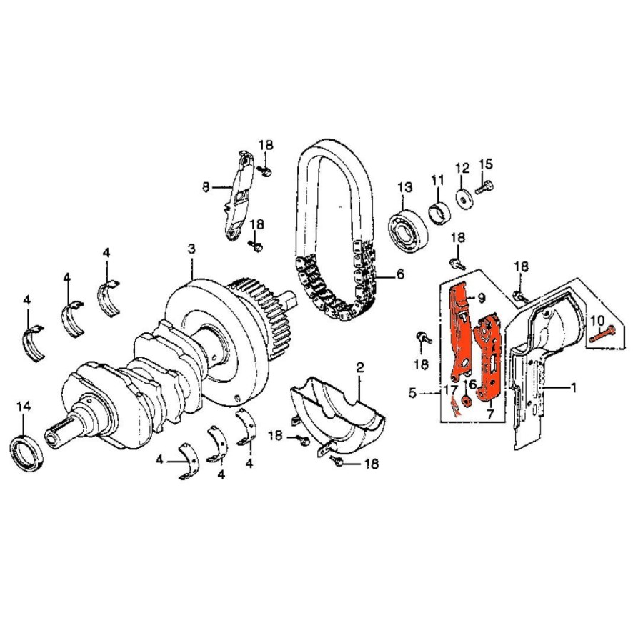 Moteur - Tendeur de Chaine primaire - GL 1000 - N'est plus disponib...