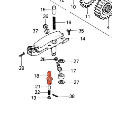 Moteur - Soupape de tendeur de Chaine primaire - CB750/900/1100  23...