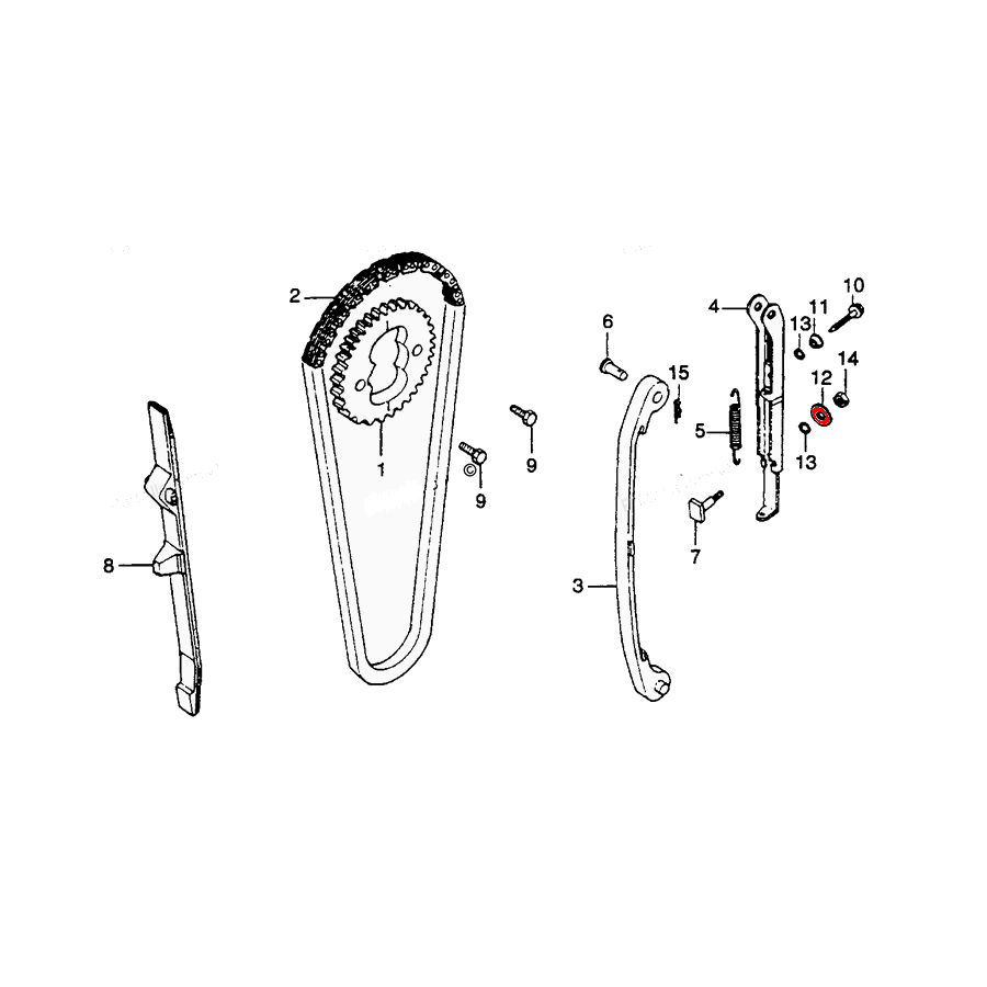 Distribution - Rondelle - ø 6x13x2.0mm - tendeur de chaine - ..... ...