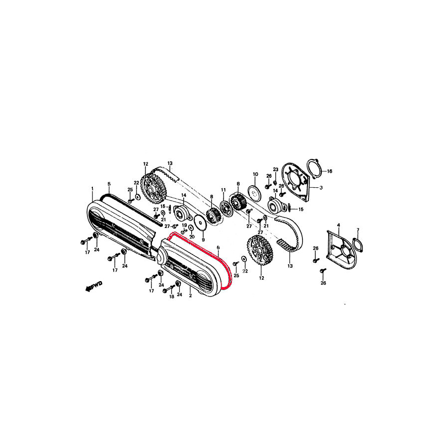 Distribution - Joint de carter avant Gauche - GL1000-GL1100 11832-3...