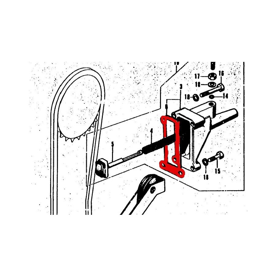 Distribution - joint de tendeur - CB250K, CB350K - 14592-286-310 14...