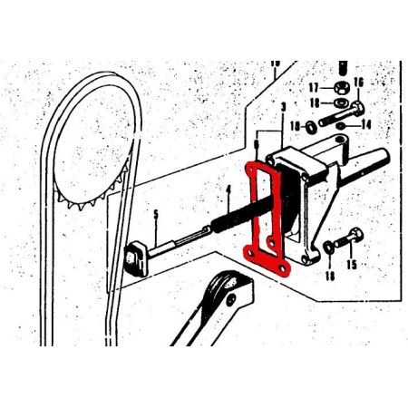 Distribution - joint de tendeur - CB250K, CB350K - 14592-286-310 14...