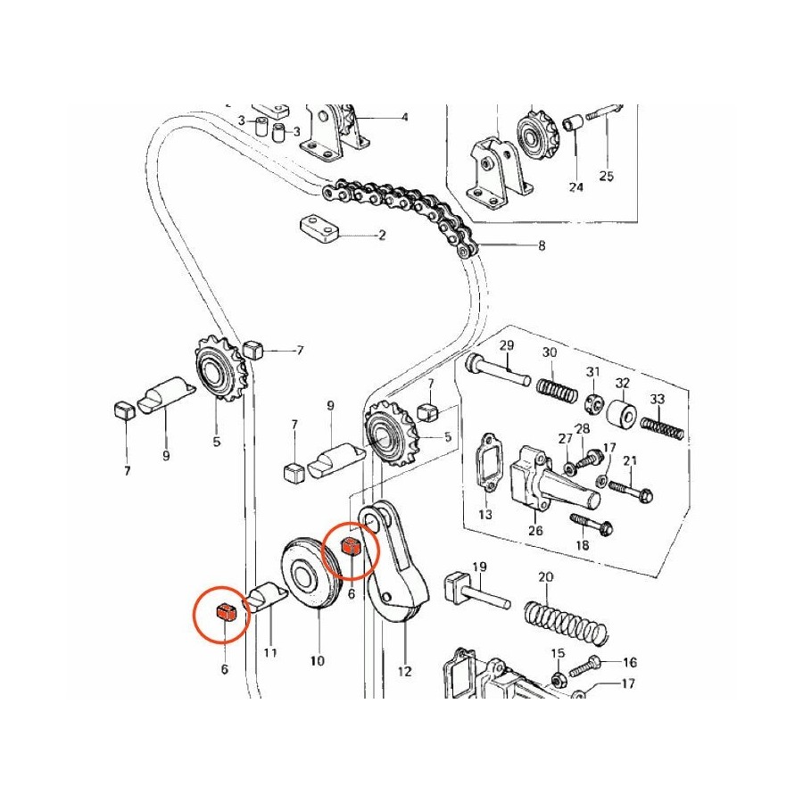 Distribution - Joint (x1) - d'axe de pignon - 92075-123 - KZ650, KZ...