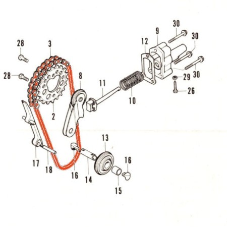 Distribution - Chaine - 219T - 94 maillons - Ouverte - 14401-286-00...