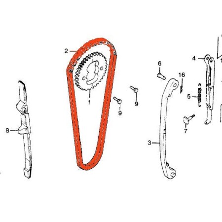 Distribution - Chaine - 82RH2015 - 110 maillons - Ouverte 14401-413...