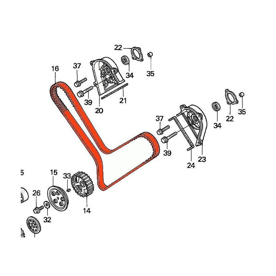 Moteur - Courroie Distribution - ST1100 14401-MT3-ADP