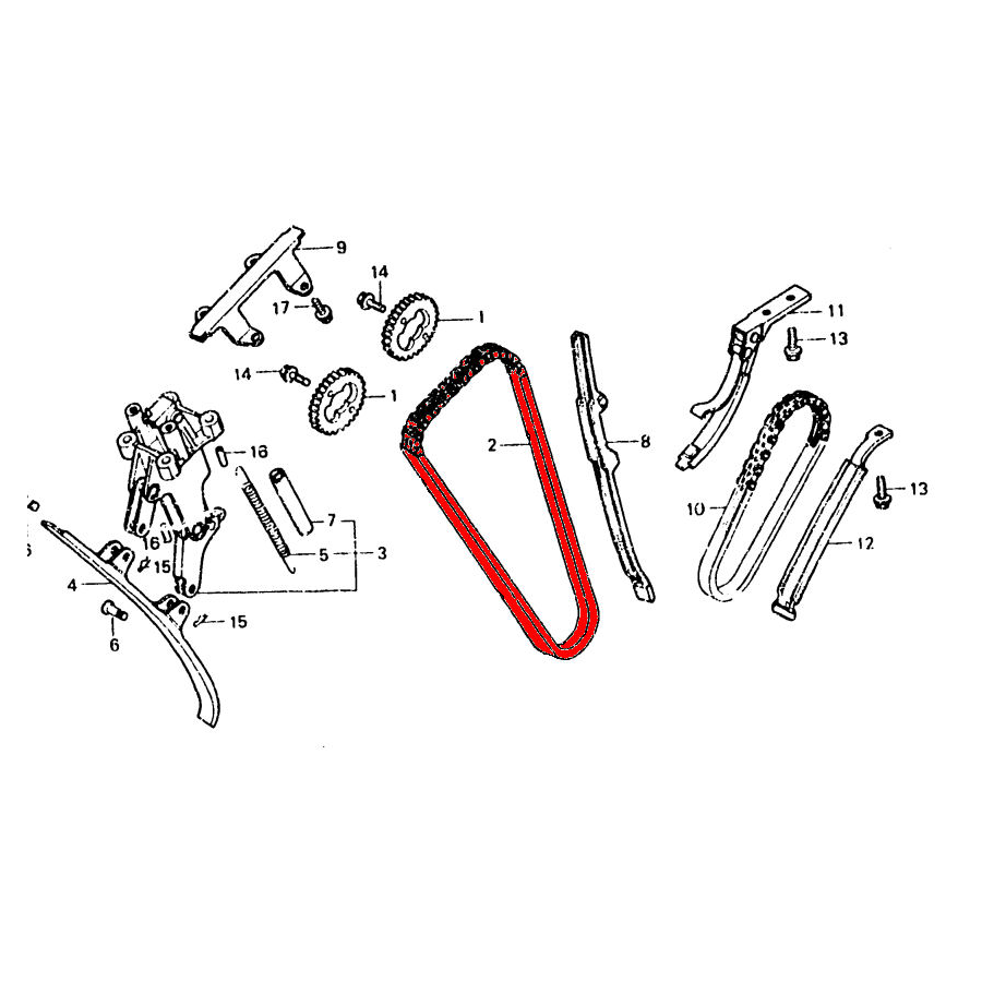 Distribution - chaine - CBX 650 - Attention 2 modeles CBX C et CBX ...