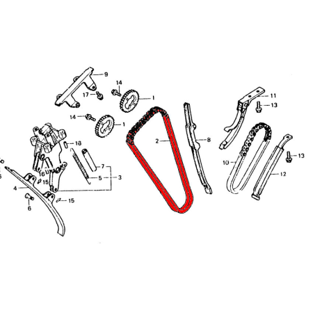 Distribution - chaine - CBX 650 - Attention 2 modeles CBX C et CBX ...