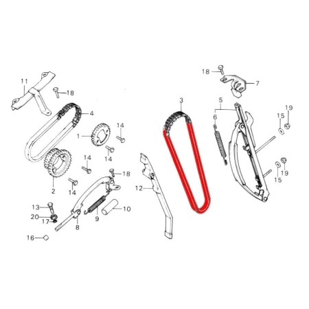 Distribution - Chaine - 82RH2015 - 124 maillons - Ouverte 14401-425...