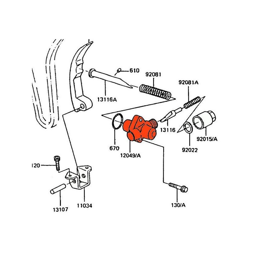 Distribution - Support - Tendeur de chaine - GPZ550 / GT550 / Z550 ...