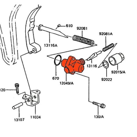 Distribution - Support - Tendeur de chaine - GPZ550 / GT550 / Z550 ...