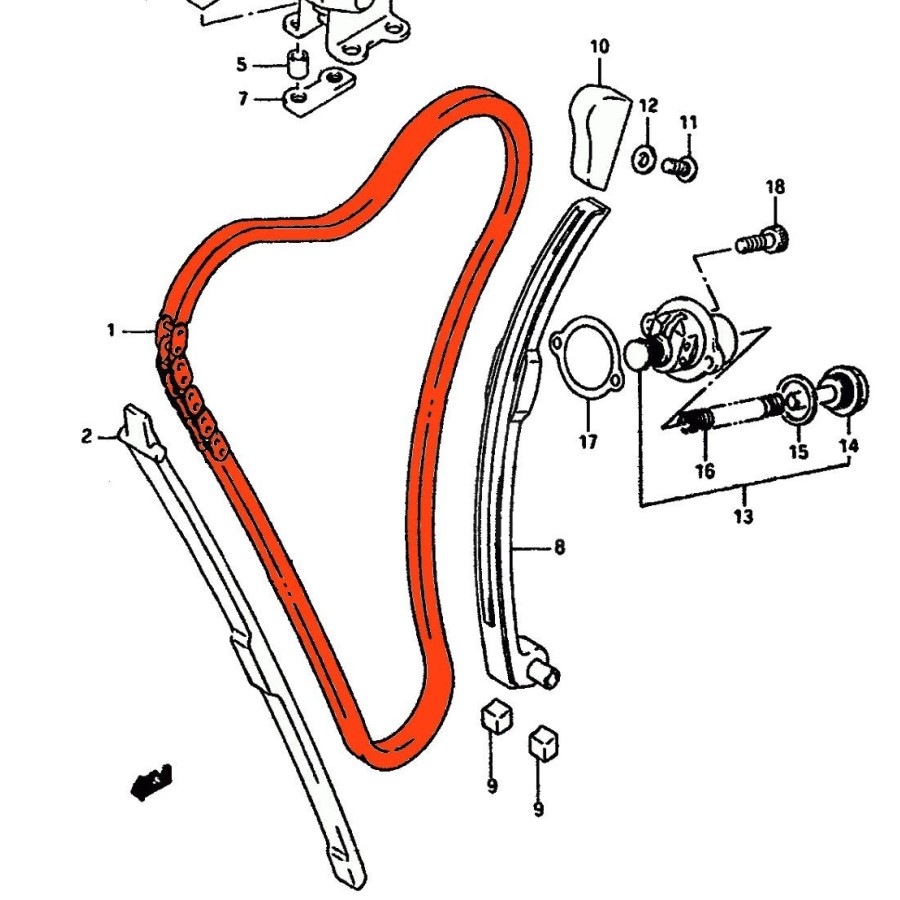 Distribution - Chaine - 219 FTH - 122 maillons - Ouverte - 12760-40...