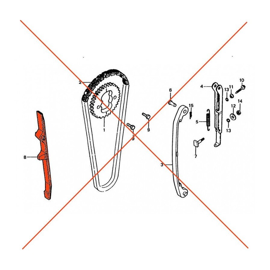 Distribution - Patin - Guide de chaine - CB400 Nc/Nd 14620-MC0-000