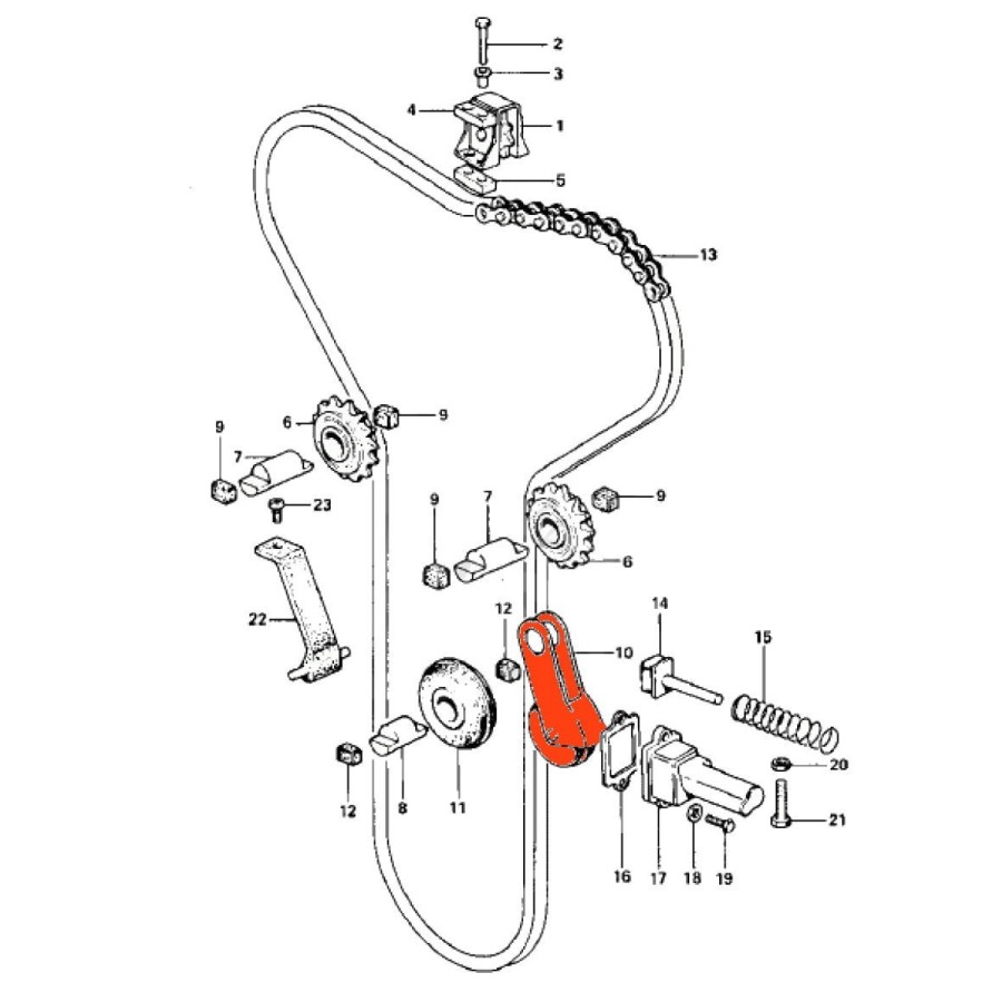 Distribution - Galet de Tension - 12048-001 - KZ900 - KZ1000 14403-...