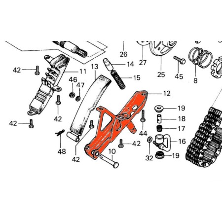 Chaine Primaire - Tendeur - CBX1000 23160-422-000