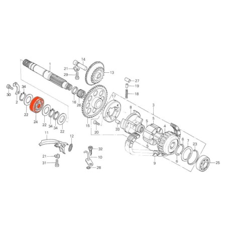 Moteur - Roulement - arbre primaire 91002-KY4-901