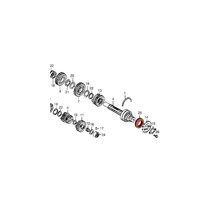 Moteur - Joint spy - sortie boite (x1) - 36x57x13 mm 91205-426-003