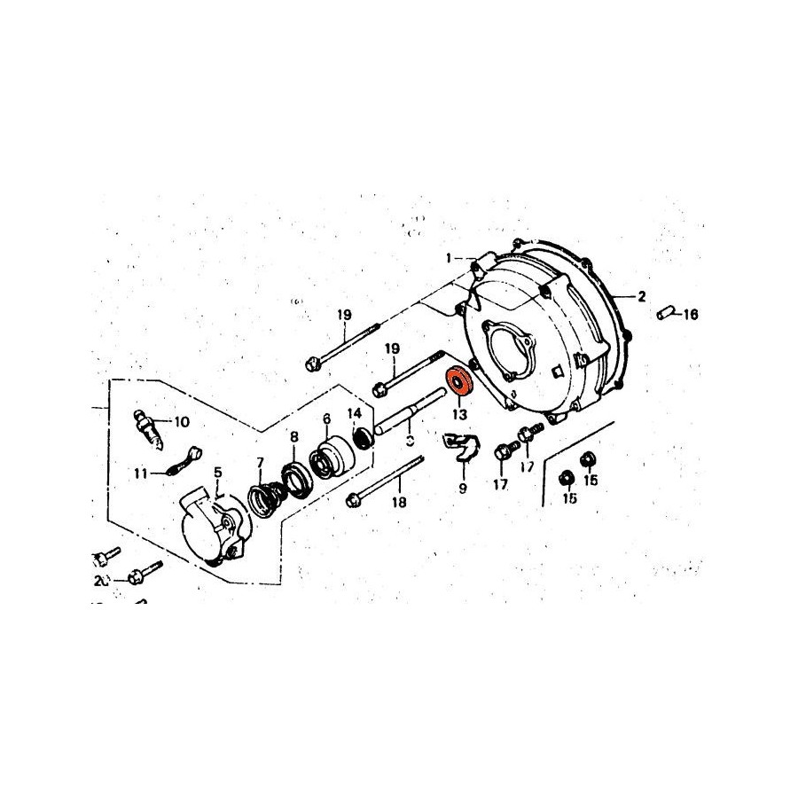 Moteur - joint SPY - Tige embrayage - 8x25x8mm 91204-MB0-000