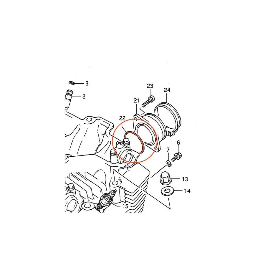 Joint Torique- ø 39.70 x2.40 mm - (Pipe admission - ... ) - 09280-4...