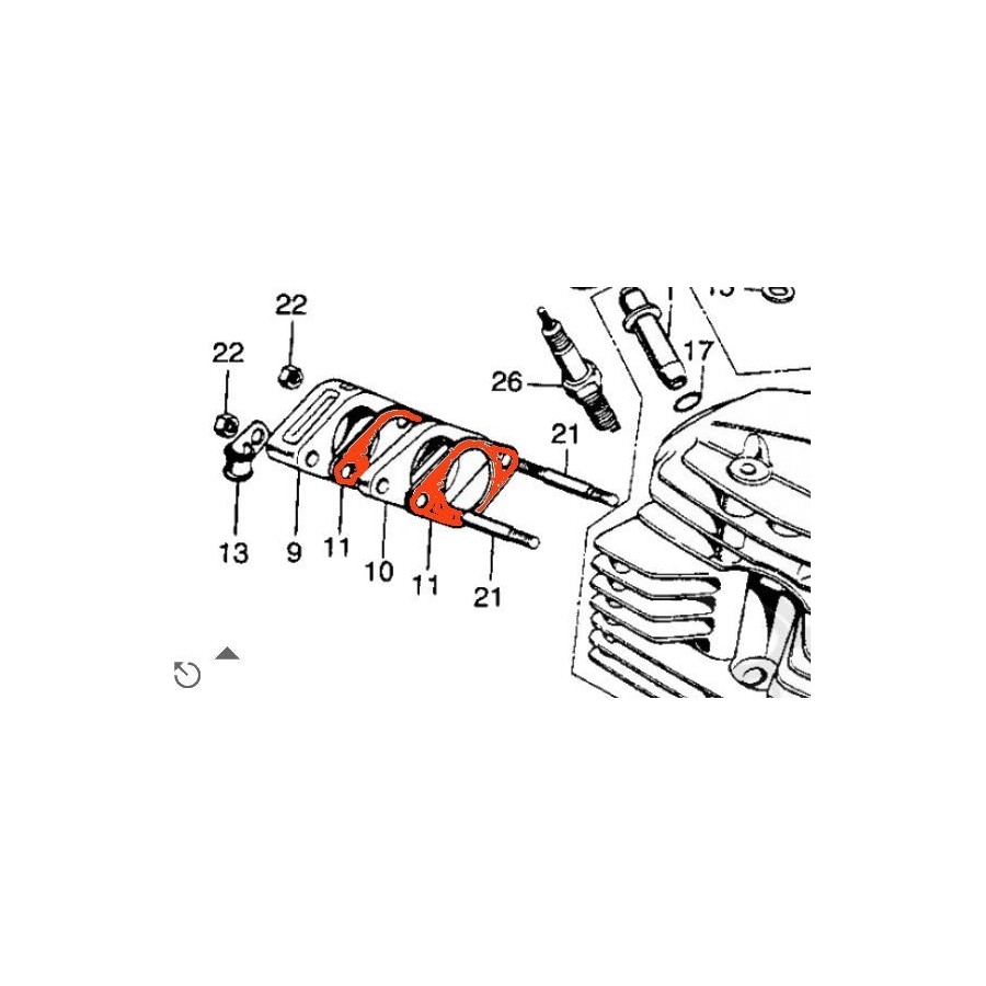 Pipe Admission - Joint d'entretoise - (x1) - joint carton- SL125 - ...