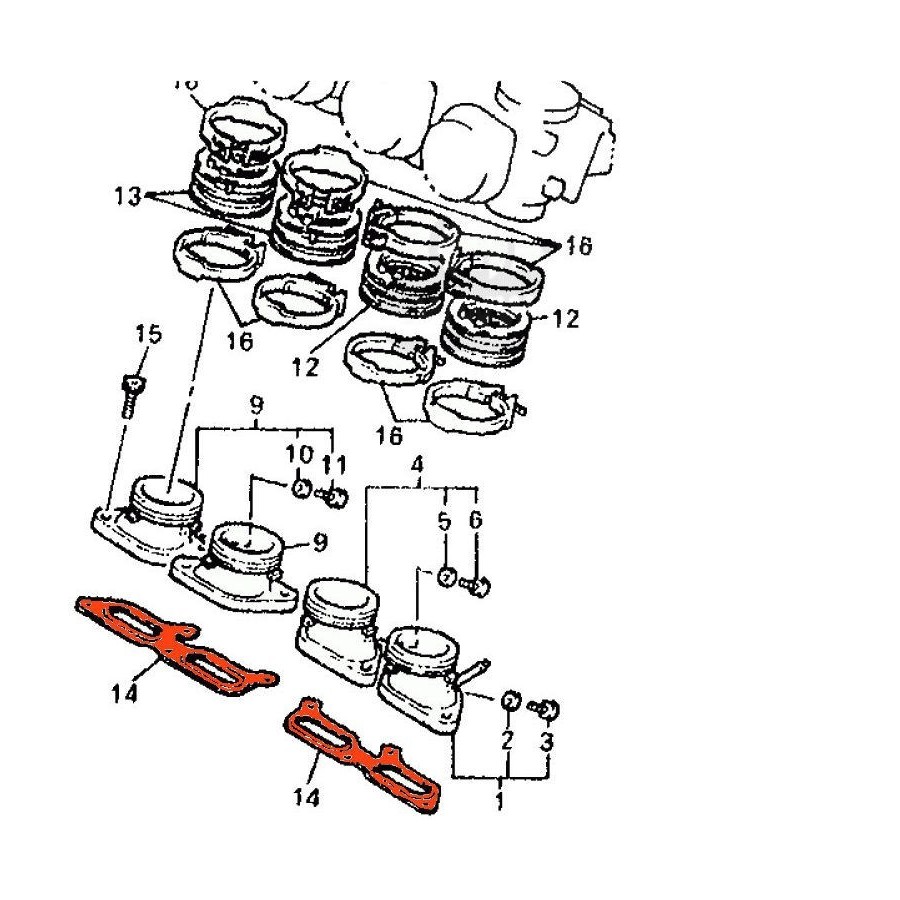 Pipe admission - joint coté moteur - (x1) - 4FM13-55601 16211-500-645