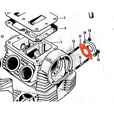 Pipe Admission - Joint d'entretoise - CB125K - CB125B6 - CB175K - ....