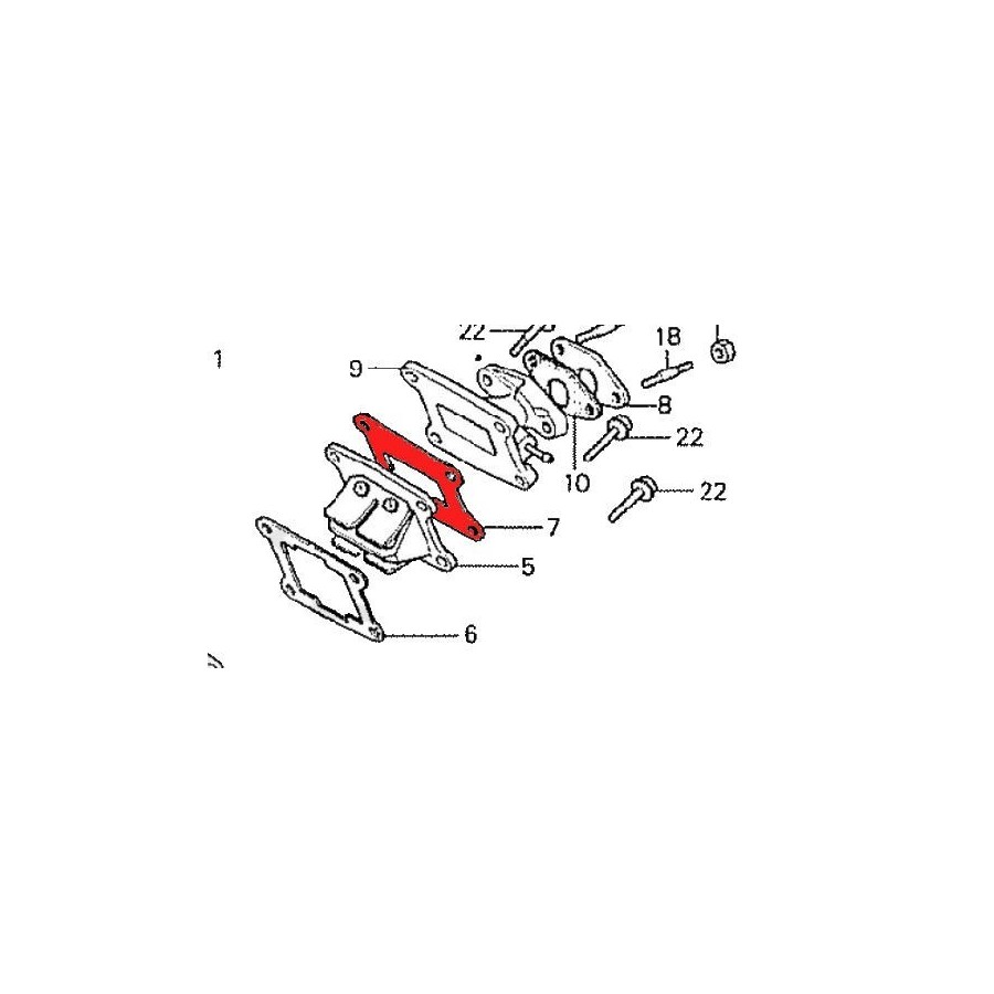 Moteur - Admission - Joint B de valve - MTX50 - 14133-GE2-010