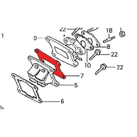 Moteur - Admission - Joint B de valve - MTX50 - 14133-GE2-010